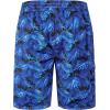 image:imageMens Swim Trunks 9 Board Shorts with Compression Liner Swimsuit Builtin Bathing Suit Quick Dry Swimwear Zipper PocketBlue Leaves