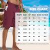 image:imageMens Swim Trunks 9 Board Shorts with Compression Liner Swimsuit Builtin Bathing Suit Quick Dry Swimwear Zipper PocketBordeaux Red