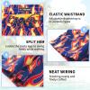 image:imageMens Swim Trunks 9 Board Shorts with Compression Liner Swimsuit Builtin Bathing Suit Quick Dry Swimwear Zipper PocketFlame