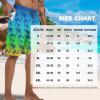 image:imageMens Swim Trunks 9 Board Shorts with Compression Liner Swimsuit Builtin Bathing Suit Quick Dry Swimwear Zipper PocketGradient Palm Tree
