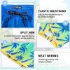 image:imageMens Swim Trunks 9 Board Shorts with Compression Liner Swimsuit Builtin Bathing Suit Quick Dry Swimwear Zipper PocketGradient Palm Tree