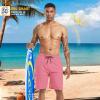 image:imageMens Swim Trunks 9 Board Shorts with Compression Liner Swimsuit Builtin Bathing Suit Quick Dry Swimwear Zipper PocketPink