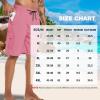 image:imageMens Swim Trunks 9 Board Shorts with Compression Liner Swimsuit Builtin Bathing Suit Quick Dry Swimwear Zipper PocketPink