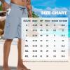 image:imageMens Swim Trunks 9 Board Shorts with Compression Liner Swimsuit Builtin Bathing Suit Quick Dry Swimwear Zipper PocketSilver Grey