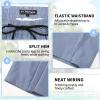 image:imageMens Swim Trunks 9 Board Shorts with Compression Liner Swimsuit Builtin Bathing Suit Quick Dry Swimwear Zipper PocketSilver Grey