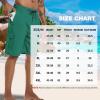 image:imageMens Swim Trunks 9 Board Shorts with Compression Liner Swimsuit Builtin Bathing Suit Quick Dry Swimwear Zipper PocketTurquoise