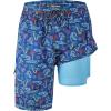 image:imageMens Swim Trunks 9 Board Shorts with Compression Liner Swimsuit Builtin Bathing Suit Quick Dry Swimwear Zipper PocketNeon Crocodile
