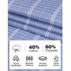 image:imageLzzidou Mens Cuban Collar Shirt Short Sleeve Button Down  Textured Jacquard Cotton Blend Summer Resort TopBlue Daimond With White Stripe