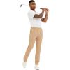 image:imageMens Slim Fit Golf Pants Lightweight Comfortable Dress Pants Slacks Trousers for Work amp Casual with Pockets 303234Light Khaki