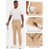 image:imageMens Slim Fit Golf Pants Lightweight Comfortable Dress Pants Slacks Trousers for Work amp Casual with Pockets 303234Light Khaki