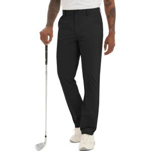 image:imageLzzidou Mens Golf Pants Classic Fit  Quick Dry Performance Trousers Water Resistant Lightweight Work amp Travel SlacksBlack