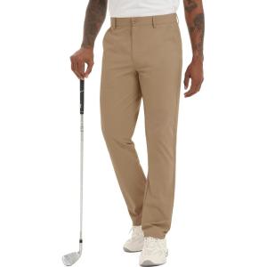 image:imageLzzidou Mens Golf Pants Classic Fit  Quick Dry Performance Trousers Water Resistant Lightweight Work amp Travel SlacksKhaki