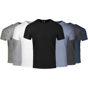 image:imageFresh Clean Threads Mens Crew Neck TShirts  Short Sleeve Fitted Style Soft CottonPoly Blend TagFree ComfortBestsellers 7 Pack