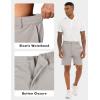 image:imageLzzidou Mens 7 Dress Golf Shorts Stretch Lightweight amp Quick Dry Casual Short with Pockets for Work amp BusinessLight Grey