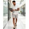 image:imageLzzidou Mens 7 Dress Golf Shorts Stretch Lightweight amp Quick Dry Casual Short with Pockets for Work amp BusinessLight Grey