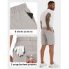 image:imageLzzidou Mens 7 Dress Golf Shorts Stretch Lightweight amp Quick Dry Casual Short with Pockets for Work amp BusinessLight Grey