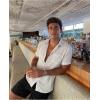 image:imageLzzidou Mens Casual Striped Shirt Summer Short Sleeve Button Up Shirts with a Chest PocketWhite