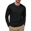 image:imageMens UPF 50 Long Sleeve Tee Shirts UV Sun Protection Quick Dry Tee Shirt Swim Athletic Running WorkoutBlack