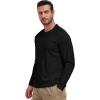 image:imageMens UPF 50 Long Sleeve Tee Shirts UV Sun Protection Quick Dry Tee Shirt Swim Athletic Running WorkoutBlack