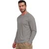 image:imageMens UPF 50 Long Sleeve Tee Shirts UV Sun Protection Quick Dry Tee Shirt Swim Athletic Running WorkoutGray