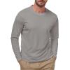 image:imageMens UPF 50 Long Sleeve Tee Shirts UV Sun Protection Quick Dry Tee Shirt Swim Athletic Running WorkoutGray