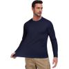 image:imageMens UPF 50 Long Sleeve Tee Shirts UV Sun Protection Quick Dry Tee Shirt Swim Athletic Running WorkoutNavy Blue