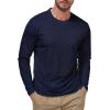 image:imageMens UPF 50 Long Sleeve Tee Shirts UV Sun Protection Quick Dry Tee Shirt Swim Athletic Running WorkoutNavy Blue