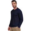 image:imageMens UPF 50 Long Sleeve Tee Shirts UV Sun Protection Quick Dry Tee Shirt Swim Athletic Running WorkoutNavy Blue