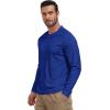 image:imageMens UPF 50 Long Sleeve Tee Shirts UV Sun Protection Quick Dry Tee Shirt Swim Athletic Running WorkoutRoyal Blue