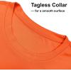 image:imageMens UPF 50 Long Sleeve Tee Shirts UV Sun Protection Quick Dry Tee Shirt Swim Athletic Running WorkoutSafety Orange
