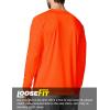 image:imageMens UPF 50 Long Sleeve Tee Shirts UV Sun Protection Quick Dry Tee Shirt Swim Athletic Running WorkoutSafety Orange