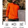 image:imageMens UPF 50 Long Sleeve Tee Shirts UV Sun Protection Quick Dry Tee Shirt Swim Athletic Running WorkoutSafety Orange