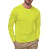 image:imageMens UPF 50 Long Sleeve Tee Shirts UV Sun Protection Quick Dry Tee Shirt Swim Athletic Running WorkoutSafety Yellow