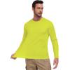 image:imageMens UPF 50 Long Sleeve Tee Shirts UV Sun Protection Quick Dry Tee Shirt Swim Athletic Running WorkoutSafety Yellow