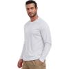 image:imageMens UPF 50 Long Sleeve Tee Shirts UV Sun Protection Quick Dry Tee Shirt Swim Athletic Running WorkoutWhite