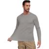 image:imageMens UPF 50 Long Sleeve Tee Shirts UV Sun Protection Quick Dry Tee Shirt Swim Athletic Running WorkoutZ2 White  Grey