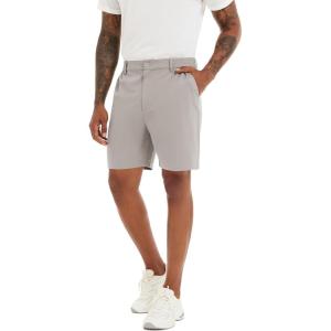 image:imageLzzidou Mens 7 Dress Golf Shorts Stretch Lightweight amp Quick Dry Casual Short with Pockets for Work amp BusinessLight Grey