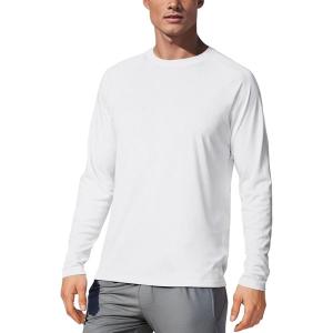 image:imageMens UPF 50 Long Sleeve Tee Shirts UV Sun Protection Quick Dry Tee Shirt Swim Athletic Running WorkoutWhite