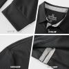 image:imageMens Golf Shirt Short Sleeve Moisture Wicking Dry Fit Performance Solid Casual Pique Collared Golf Polo Shirts for MenBlacklong