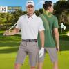 image:imageMens Golf Shirt Short Sleeve Moisture Wicking Dry Fit Performance Solid Casual Pique Collared Golf Polo Shirts for MenBlue