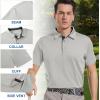 image:imageMens Golf Shirt Short Sleeve Moisture Wicking Dry Fit Performance Solid Casual Pique Collared Golf Polo Shirts for MenLight Grey