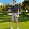 image:imageMens Golf Shirt Short Sleeve Moisture Wicking Dry Fit Performance Solid Casual Pique Collared Golf Polo Shirts for MenNavy