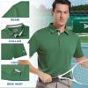 image:imageMens Golf Shirt Short Sleeve Moisture Wicking Dry Fit Performance Solid Casual Pique Collared Golf Polo Shirts for MenOlive Green