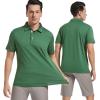 image:imageMens Golf Shirt Short Sleeve Moisture Wicking Dry Fit Performance Solid Casual Pique Collared Golf Polo Shirts for MenOlive Green