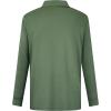 image:imageMens Golf Shirt Short Sleeve Moisture Wicking Dry Fit Performance Solid Casual Pique Collared Golf Polo Shirts for MenOlivegreenlong