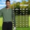 image:imageMens Golf Shirt Short Sleeve Moisture Wicking Dry Fit Performance Solid Casual Pique Collared Golf Polo Shirts for MenOlivegreenlong