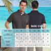 image:imageMens Golf Shirt Short Sleeve Moisture Wicking Dry Fit Performance Solid Casual Pique Collared Golf Polo Shirts for MenSky Blue