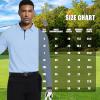 image:imageMens Golf Shirt Short Sleeve Moisture Wicking Dry Fit Performance Solid Casual Pique Collared Golf Polo Shirts for MenSkybluelong