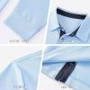 image:imageMens Golf Shirt Short Sleeve Moisture Wicking Dry Fit Performance Solid Casual Pique Collared Golf Polo Shirts for MenSkybluelong