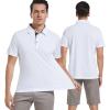 image:imageMens Golf Shirt Short Sleeve Moisture Wicking Dry Fit Performance Solid Casual Pique Collared Golf Polo Shirts for MenWhite